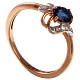 Кольцо с брилл. и сапф.