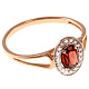 Кольцо с гранатом