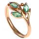 Кольцо с изумрудом