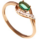 Кольцо с брилл. и изумрудом 