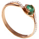 Кольцо с брилл. и изумрудом