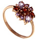 Кольцо с ам. и гранатом 