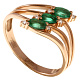 Кольцо с брилл. и изумр. 