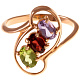 Кольцо с ам., гр.,  хриз. 
