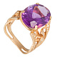 Кольцо с брилл. и аметистом 