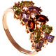 Кольцо с ам., гранат. и хриз.