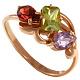 Кольцо с ам., гр.,  хриз. 