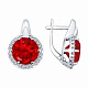 Серьги с рубином
