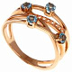 Кольцо с брилл. и топазом 