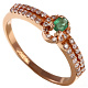 Кольцо с брилл. и изумрудом